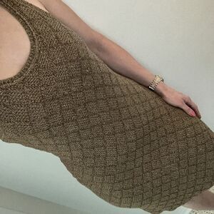 Ralph Lauren Italian yarn linens cotton blend dress small s mini